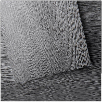 Art3d Peel and Stick Floor Tile Vinyl Wood Plank 36-Pack 54 Sq.Ft, Deep Gray, Rigid Surface Hard Core Easy DIY Self-Adhesive Flooring