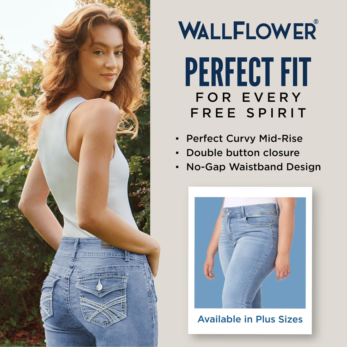 WallFlower Women's InstaStretch Luscious Curvy Bootcut Jeans, Heidi, 9 Long