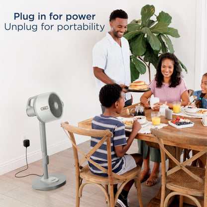 Shark FlexBreeze Pro Mist Fan — Indoor & Outdoor, Integrated Misting, Pedestal to Tabletop, Corded or Cordless, Up to 24-Hr Battery, Oscillating, White, FA302WH (2025 Release)