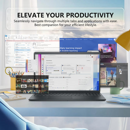 Dell Inspiron 15.6" Touchscreen Laptop - Business & Student Laptop Computer, with 2024 Office Lifetime & Win 11 Pro, Ryzen 7 7730U, External DVD Drive, WVA LED-Backlit FHD Display, 64GB RAM, 2TB SSD