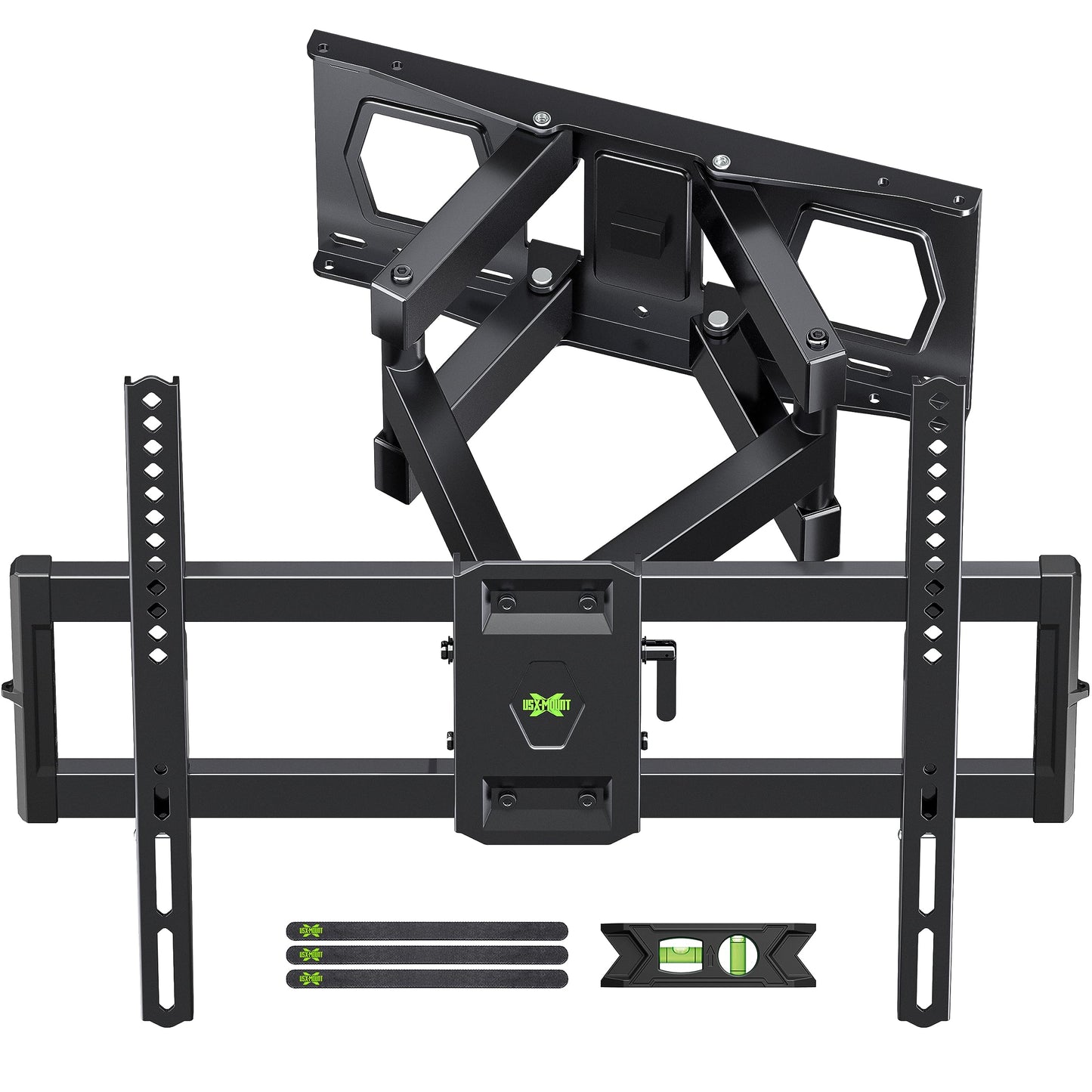 Full Motion TV Wall Mount for Most 37"-84" Flat Screen TV, Swivel or Tilt Wall Bracket with Dual Articulating Arms, for 12"-16" Wood Studs, Max VESA 600x400mm, Load 120 lbs by USX MOUNT