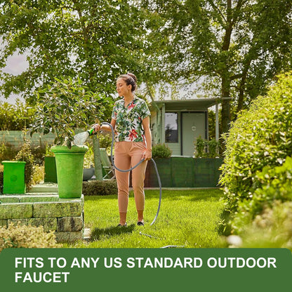 GUKOK 2025 Upgraded 50FT Non-Expanding Garden Hose, Ultra-Light & Flexible Water Hose - Burst-Resistant, Kink-Free, High-Pressure, All-Weather Use for Lawns, Gardens, and Outdoor Cleaning