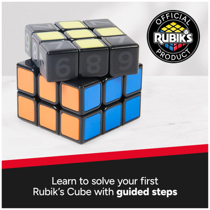 Rubik’s Cube Coach Cube, Learn to Solve 3x3 Cube with Stickers, Guide, & Videos, Stress Relief Fidget Toy, Adult Toy Fidget Cube for Ages 8+