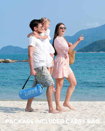 OutdoorMaster Beach Tent for 3/4 Person - Easy Setup Sun Shade Shelter, Portable Beach Shade Sun Canopy with UPF 50+ UV Protection, Removable Skylight Family Size - 3 Person Blue