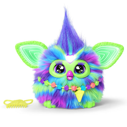 Furby Galaxy Edition, Glow in The Dark, 15 Fashion Accessories, Interactive Plush Toys for 6 Year Old Girls & Boys & Up, Voice Activated Animatronic (Amazon Exclusive)