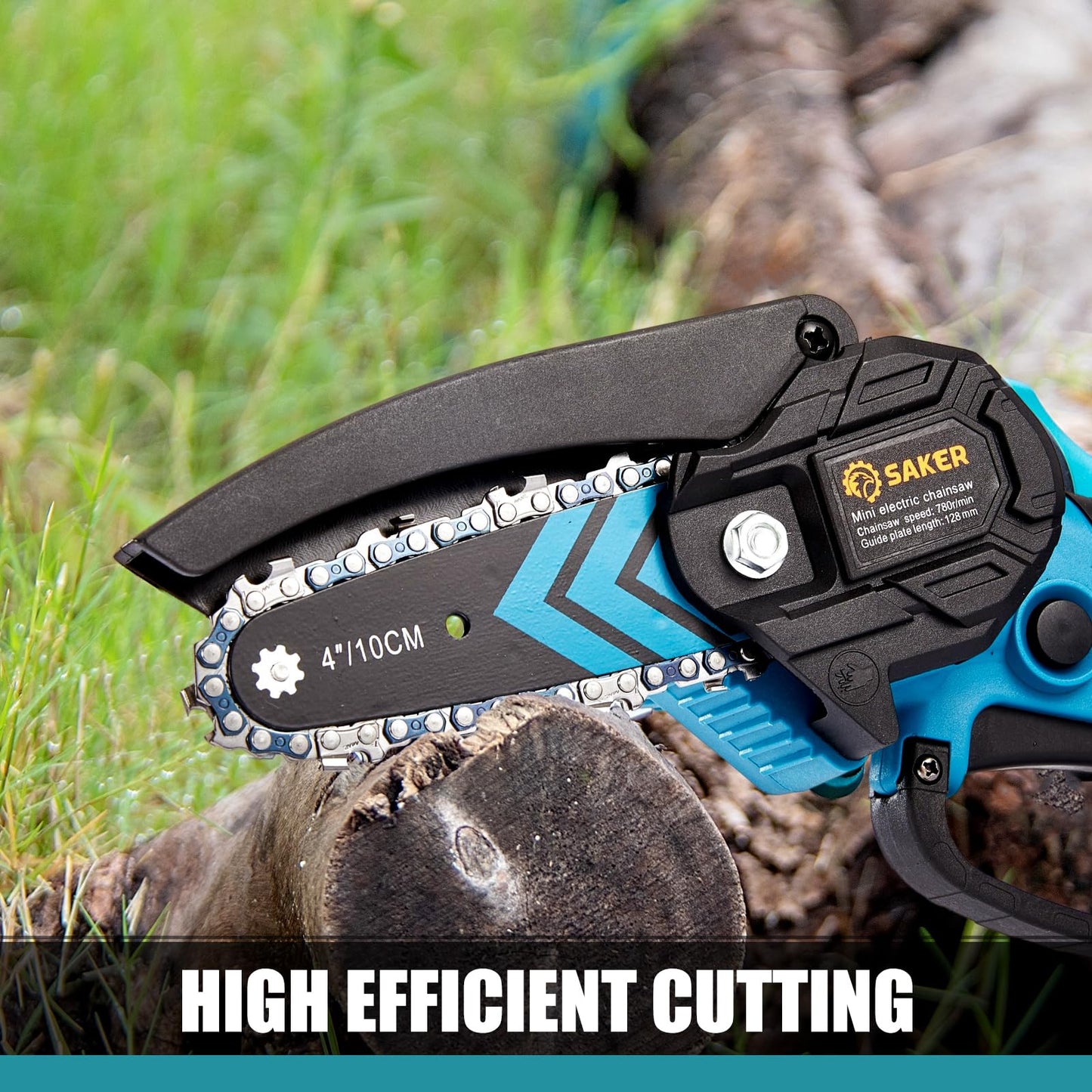 Saker Mini Chainsaw,Portable Electric Chainsaw Cordless,Handheld Chain Saw Pruning Shears Chainsaw for Tree Branches,Courtyard,Household and Garden