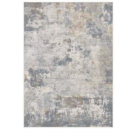 UERMEI 9x12 Area Rug Living Room Rugs - Washable Neutral Modern Abstract Soft Thin Large Rug Indoor Floor No Slip Rug Carpet for Bedroom Under Dining Table Home Office Decor - Blue Grey
