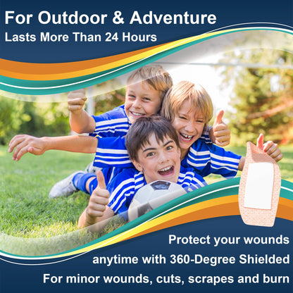 Hysimedy Silicone Adhesive Bandages Large Sizes for Sensitive Fragile Skin 2"x4" 20 Count Flexible Fabric Latex Free Hypoallergenic Breathable XL Bandages for Adhesive Allergy Wounds