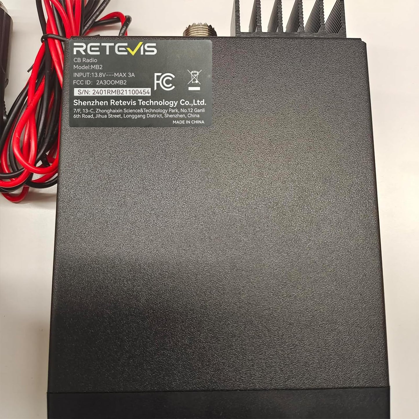 Retevis MB2 AM/FM Professional CB Radio, 40 Channels Mini Radio, Easy to Operate, Squelch Knob ASQ, VOX, Auto-Scan, CB Mobile Radio for Truckers, Black