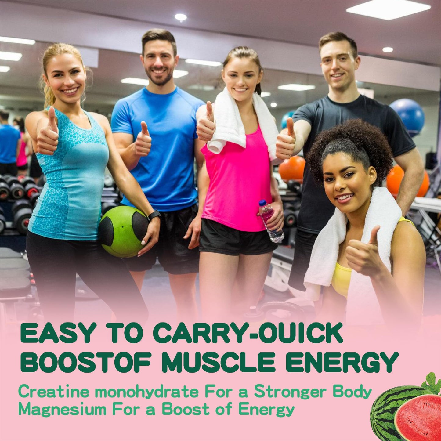 DANEW Pro Creatine Monohydrate Gummies 5000mg for Men & Women, Creatine Monohydrate for Muscle Strength, Muscle Builder, Energy Boost, Pre-Workout Supplement(120 Count)-Watermelon Flavor