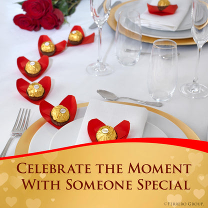 Ferrero Rocher, 24 Count, Gourmet Milk Chocolate Hazelnut, Chocolate Gift Box, Individually Wrapped, 10.6 oz