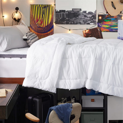 Bedsure Twin XL Comforter Duvet Insert Dorm Bedding - White Extra Long Twin Comforter, Quilted All Season Duvet with Corner Tabs