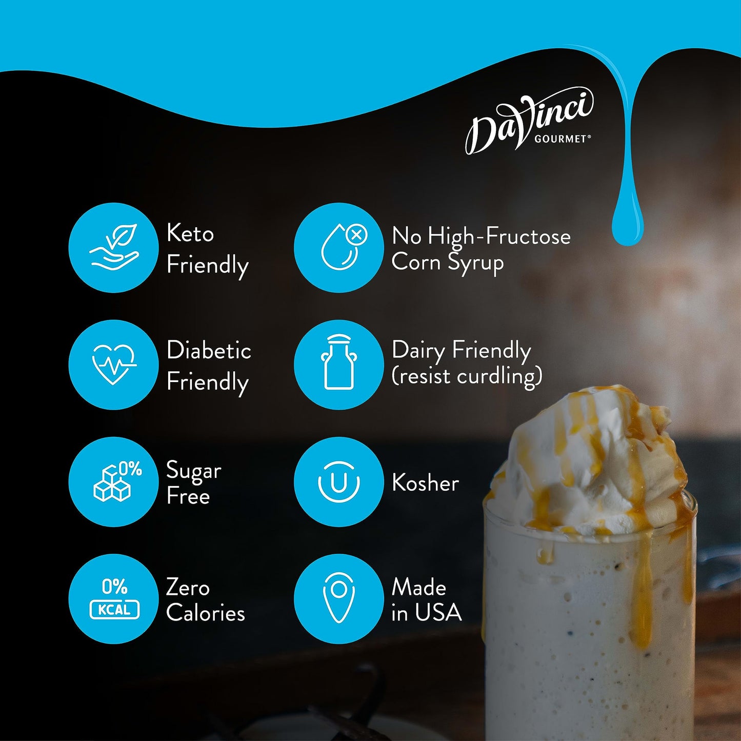 DaVinci Gourmet Sugar-Free Caramel Syrup, 25.4 Fluid Ounces (Pack of 1)