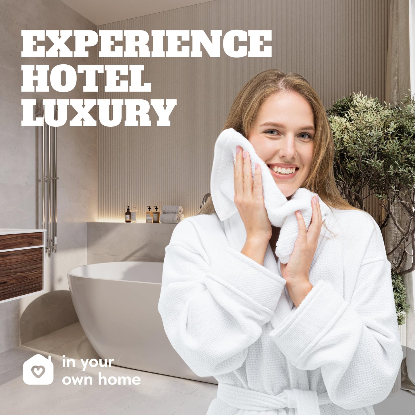 Wealuxe White Hand Towels for Bathroom [12 Pack] Cotton Hand Towel Bulk for Gym, Kitchen and Spa, 16x27 Inches Soft Highly Absorbent Quick Dry Terry Salon Towels