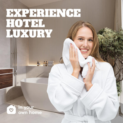 Wealuxe White Hand Towels for Bathroom [12 Pack] Cotton Hand Towel Bulk for Gym, Kitchen and Spa, 16x27 Inches Soft Highly Absorbent Quick Dry Terry Salon Towels