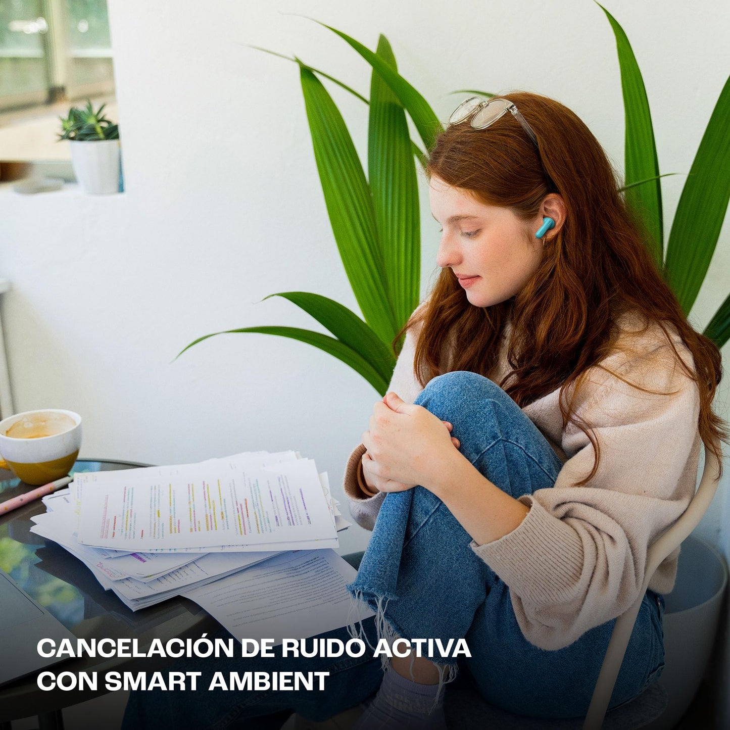 JBL Vibe Beam 2 - True Wireless Noise Cancelling Earbuds Pure Bass Sound & Smart Ambient Technology, 4mics for Crisp, Clear Calls, up to 40Hrs of Playback, IP54 Dust & Water Resistant (White)