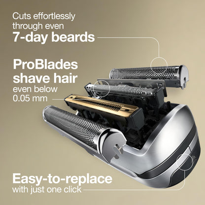 Braun Electric Shaver Head Replacement Part 94M, Compatible with Series 9 Pro and Series 9 Electric Razors for Men, Silver