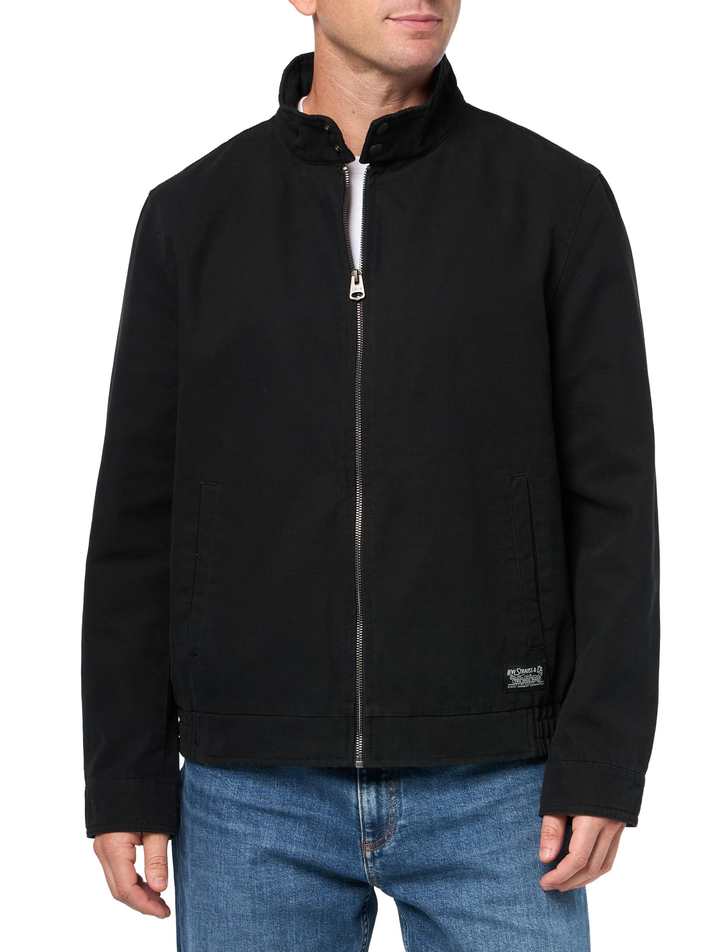 Levi's Men's Cotton Canvas Harrington Jacket, Black
