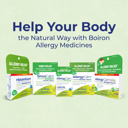 Boiron AllergyCalm Tablets for Relief from Allergy and Hay Fever Symptoms of Sneezing, Runny Nose, and Itchy Eyes or Throat - 120 Count