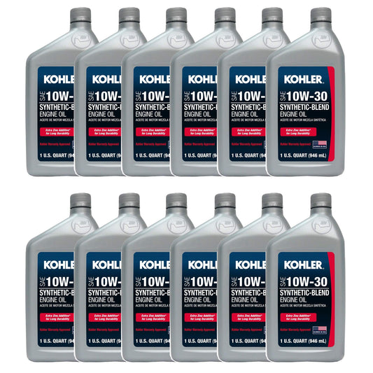 Case of Kohler Synthetic Blend Universal 10W-30 Oil - 25 357 64-S, 2535764-S, 2535764S