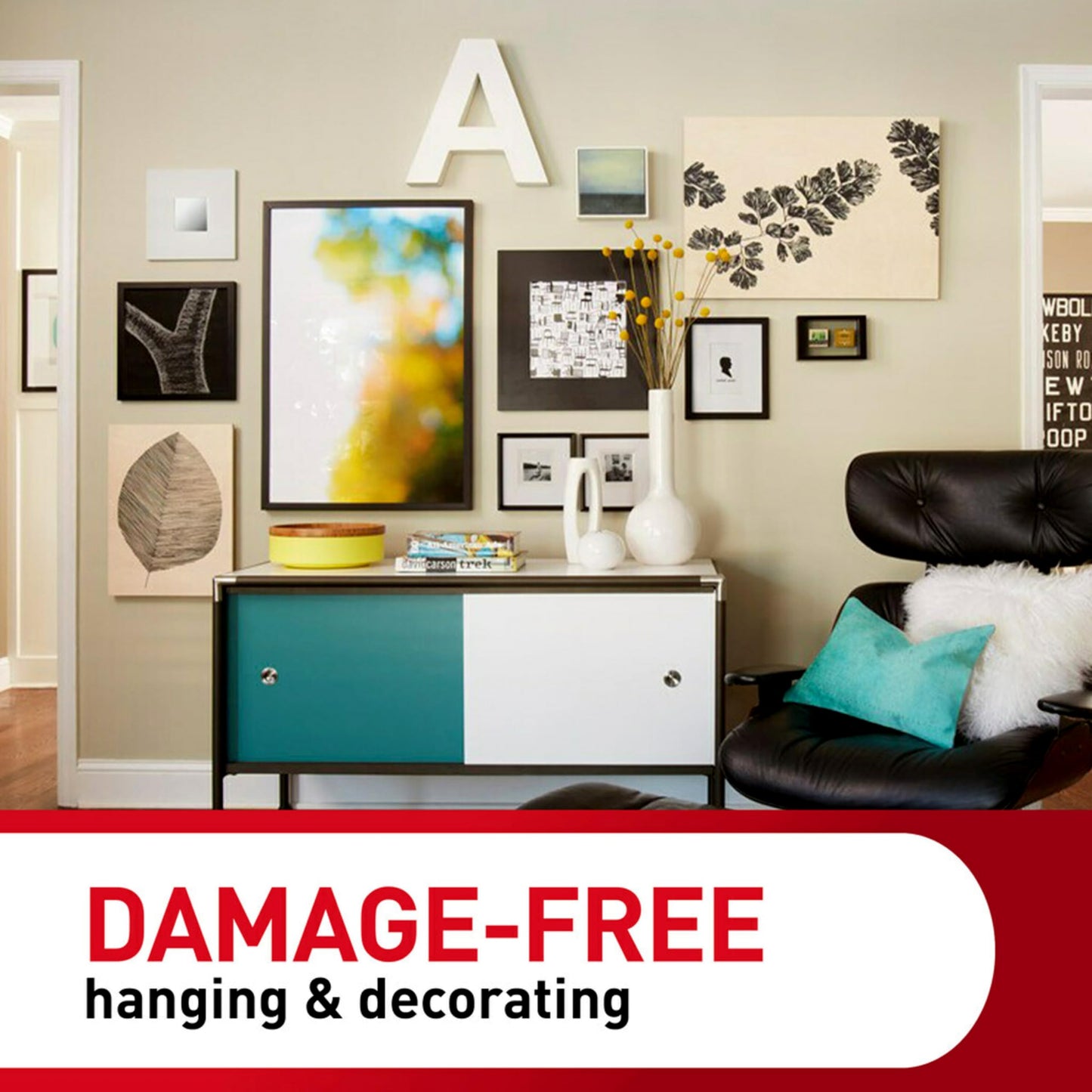 Command Medium Picture Hanging Strips, Damage Free Hanging Picture Hangers, No Tools Wall Hanging Strips for Living Spaces, 16 Black Adhesive Strip Pairs(32 Command Strips)