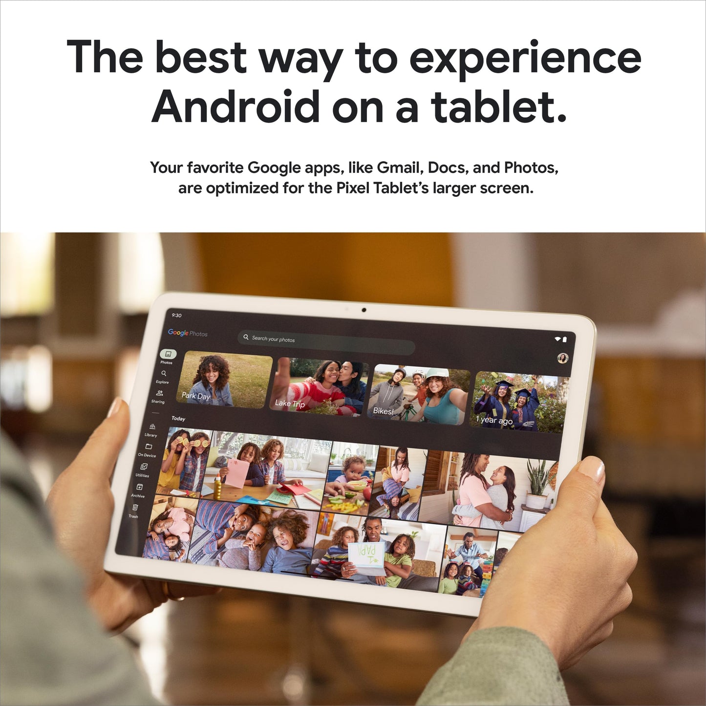 Google Pixel Tablet - Android Tablet with 11-Inch Screen and Extra-Long Battery Life - Hazel - 8 GB RAM - 256 GB