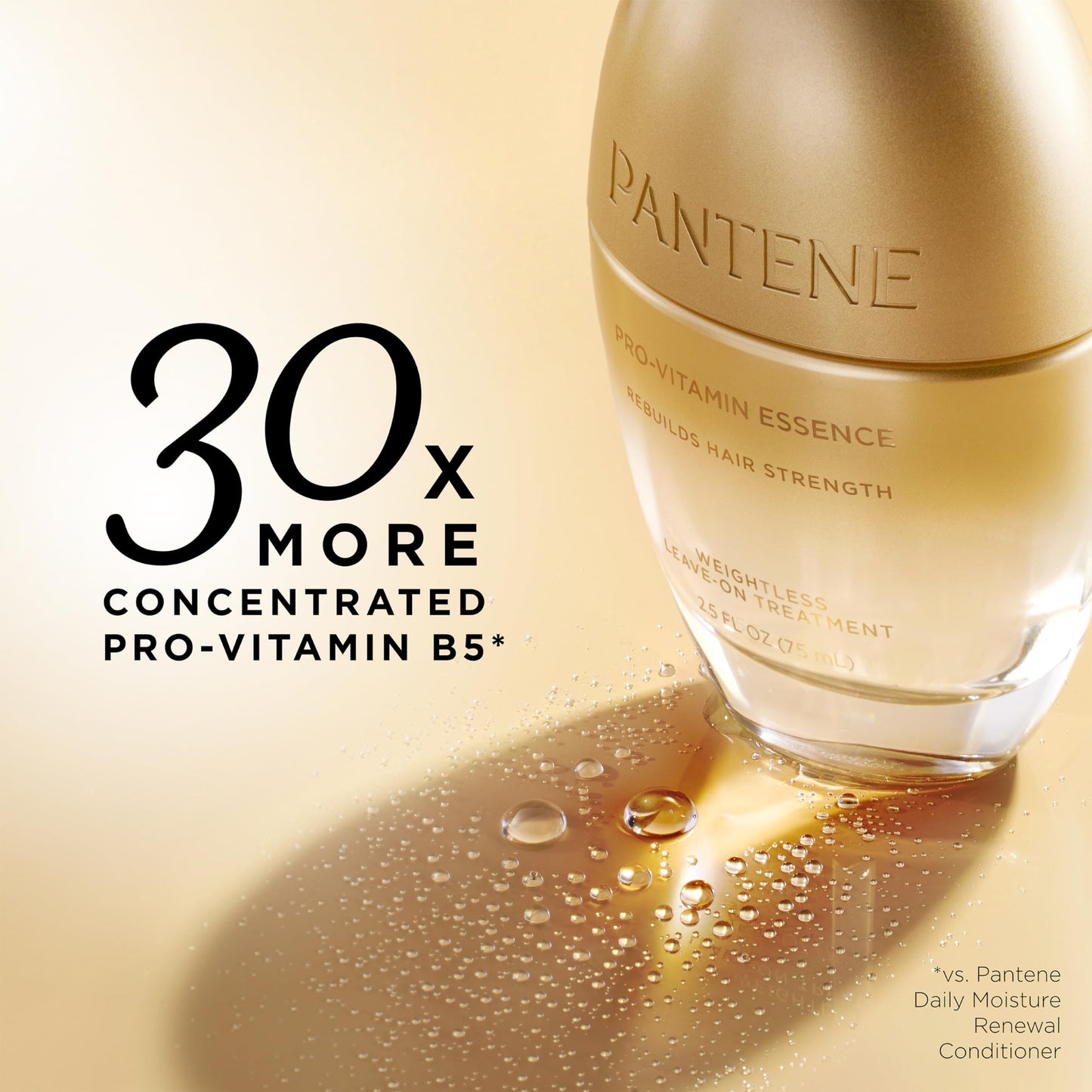 Pantene Pro-Vitamin Essence, Daily Repair Mist for Damaged Hair, Rebuilds Strength and Bonds, Reduces Breakage with Active Pro-Vitamin B5, 2.5 fl oz