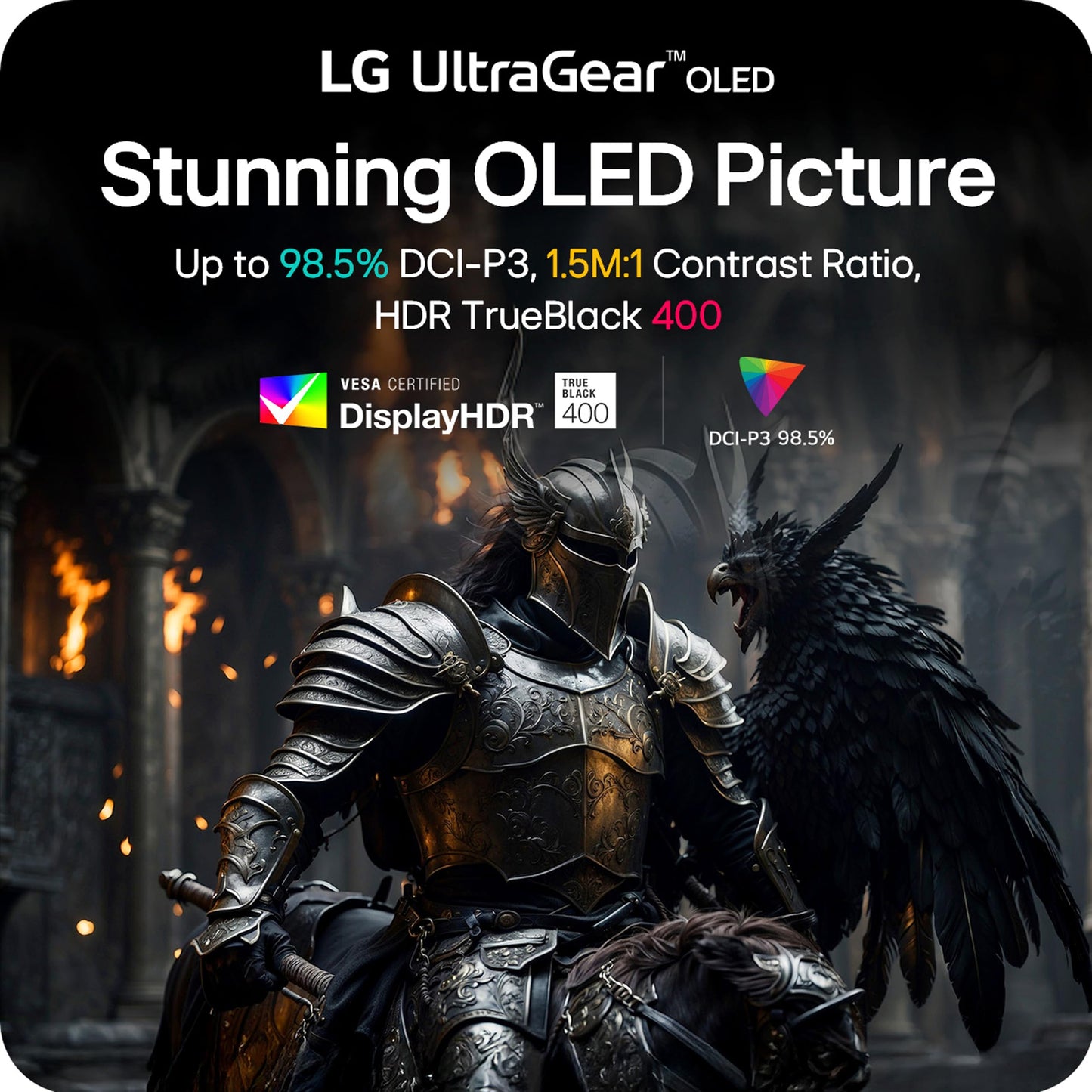 LG 32GX870A-B 32-inch Ultragear 4K UHD (3840 x 2160) OLED Gaming Monitor, Dual-Mode, 240Hz, 0.03ms, NVIDIA, AMD FreeSync Premium Pro, VESA DisplayHDR True Black 400, USB Type-C, DP2.1, Black