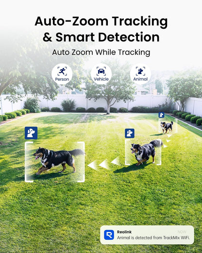 REOLINK 4K Wired WiFi Outdoor Camera, 8MP Dual Lens Security Camera, 360 PTZ Camera Auto Tracking, 2.4/5GHz Wi-Fi Smart Person/Vehicle Detection, 6X Hybrid Zoom, Color Night Vision, TrackMix WiFi