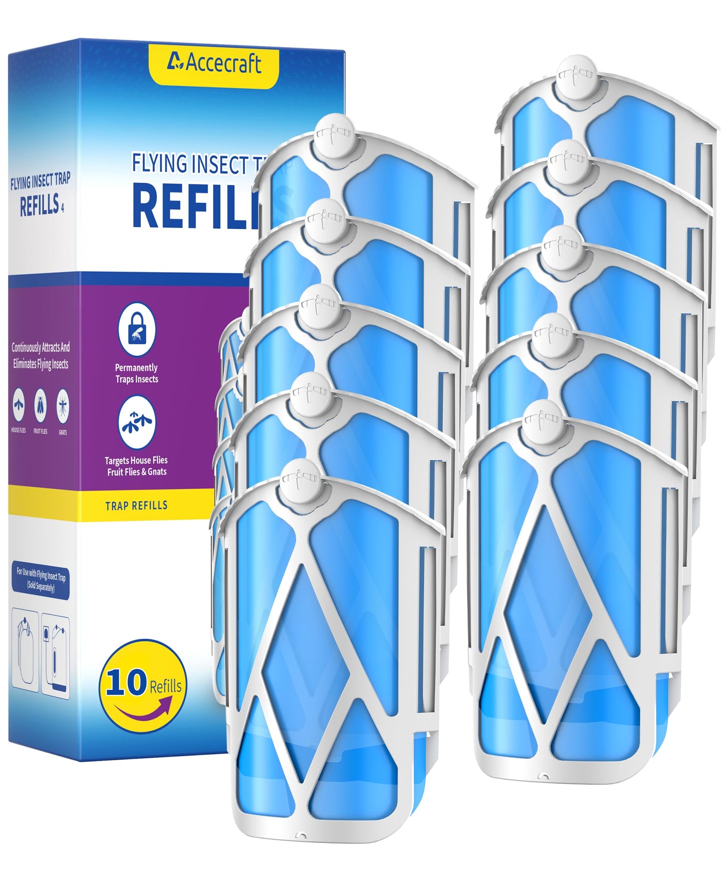 10 Pack Refill Cartridges, 2025 Upgraded High-Stick Refills, Compatible with Indoor Light M364 & Max, Easy to Replace