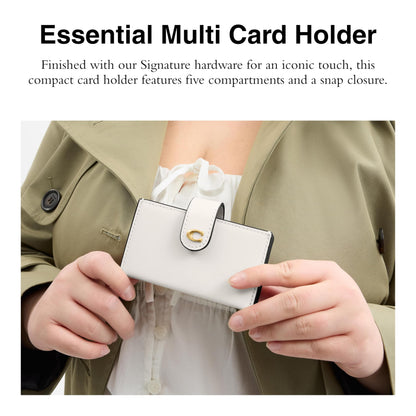 Coach Women's Essential Multi Card Holder Accessory-Travel Wallet, B4/Chalk