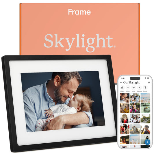 Skylight Frame – WiFi Digital Picture Frame Customer Support, Touch Screen Digital Photo Frame with Easy Setup, Photo Gifts for Parents and Grandparents - 10 Inch Black