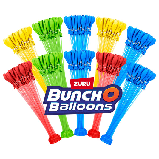 Bunch O Balloons Multi-Colored (10 Bunches) by ZURU, 350+ Rapid-Filling Self-Sealing Instant Water Balloons for Outdoor Family, Children Summer Fun - Total (100 Balloons) Colors May Vary