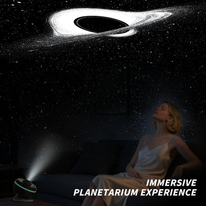 Ainael Galaxy Projector, Star Projector Home Planetarium Space Ceiling Starry Sky Night Light with Light Strip, Meteor and Galaxy Projector for Kid Adult Bedroom Christmas Gift (Black)