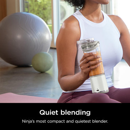 Ninja BC155PS Blast Two-Pack Portable Blender, Cordless, 18oz. Vessel, Personal Blender-for Shakes & Smoothies, BPA Free, Leakproof-Lid & Sip Spout, Rechargeable, Dishwasher Safe Parts, Peach & Stone