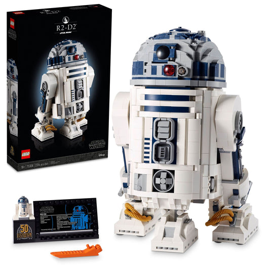 LEGO Star Wars R2-D2 Building Set - Collectible 3D Puzzle for Adults, Ages 18+ - Display for Room or Office Desk - Info Plaque Included - Gift Idea for Fans - 75308