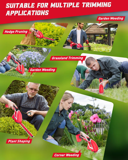 Rozlchar Cordless Hedge Trimmer & Grass Shears Handheld Compatible for Milwaukee 18V Battery(No Battery), Lightweight 7.87'' Electric Hedge Trimmer 4.7" Grass Cutter Combo for Lawn, Backyard, Garden