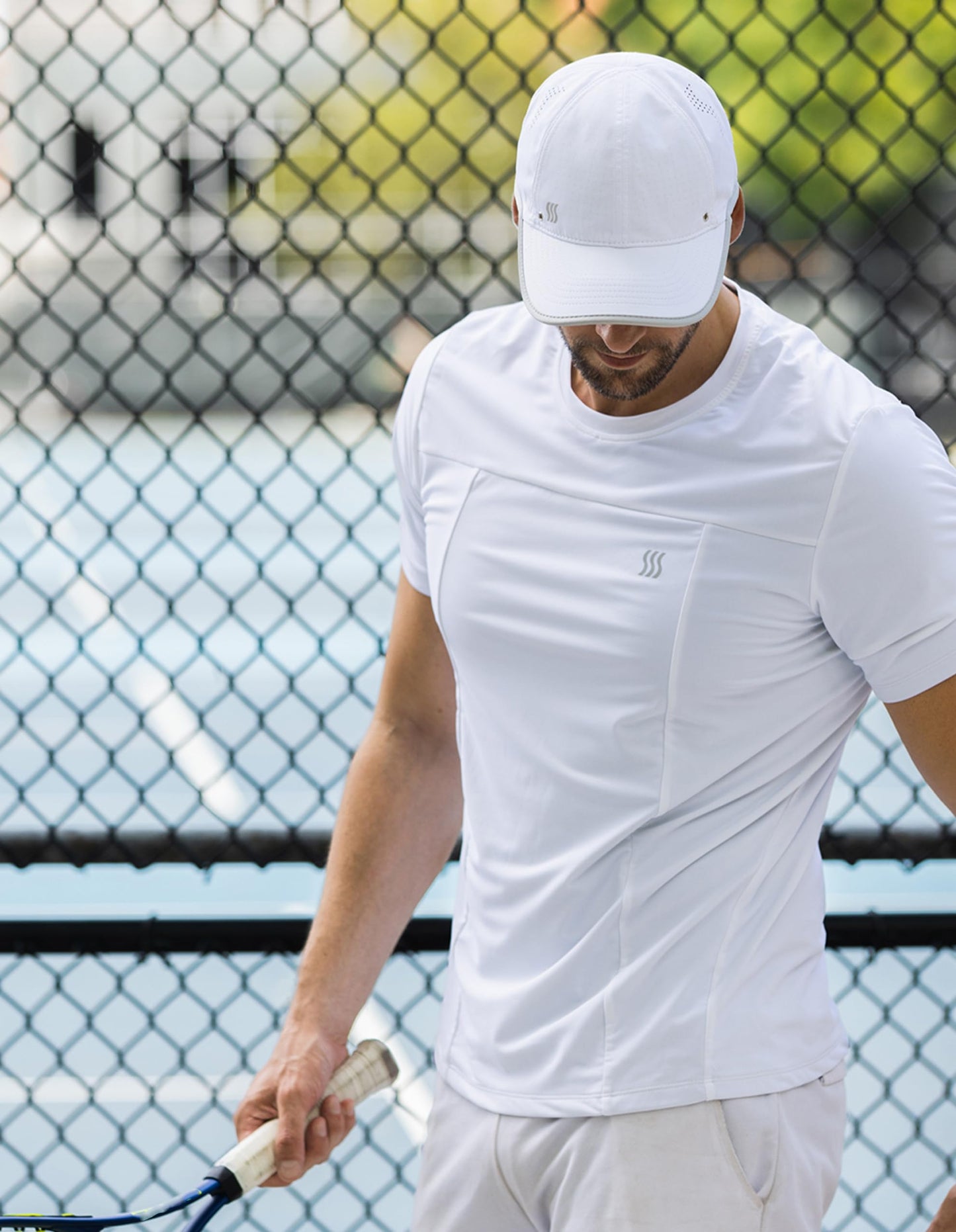SAAKA Lightweight Hat for Men. Fast Drying, Stays Cools. Best for Running, Tennis, Golf and All Sports (White)