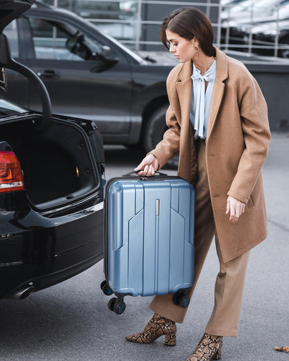 BAGSMART Carry On Luggage 22x14x9 Airline Approved, 1OO% PC Hardside Expandable Luggage with TSA Lock, 20 Inch Travel Suitcase with Spinner Wheels, Black