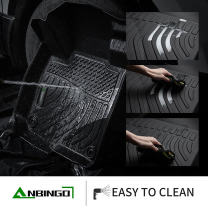 ANBINGO® Floor Mats & Seatback Cargo Liner for 2025 BMW X3 (30 xDrive / M50 xDrive) / 2025 X3 All Weather TPE Floor Liners / 1st & 2nd Row Custom Mat Full Set/Accessories - Black