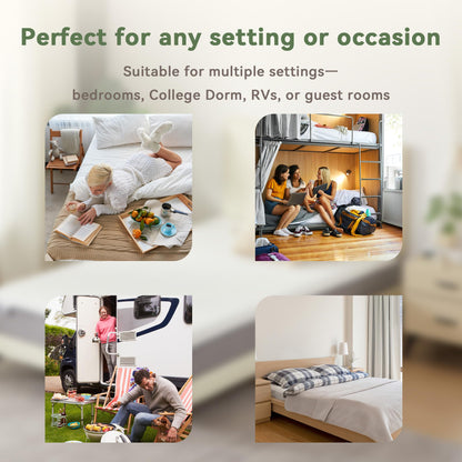 PicWooki Twin Mattress, 6 Inch Memory Foam Twin Size Mattress in a Box with Washable Removable Cover, Soft and Comfortable, Pressure Relief, Medium Firmness