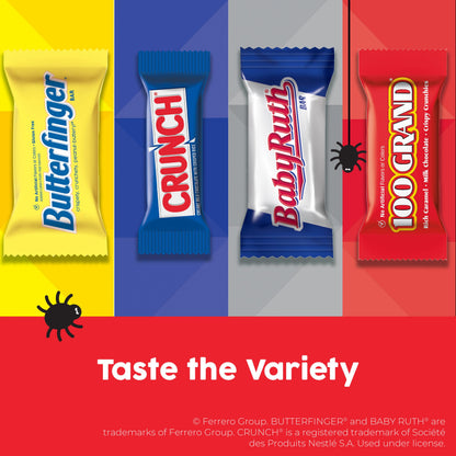 Butterfinger, CRUNCH, Baby Ruth, 100 Grand Mini and Fun Size Assorted Candy Bars, Bulk 80 Count Pack, 32.1 oz