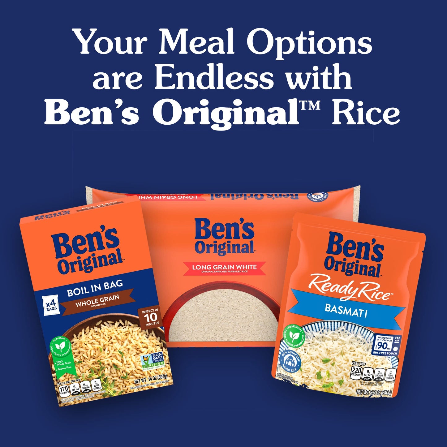 BEN'S ORIGINAL Ready Rice Roasted Chicken and Spanish Style Flavored Rice Variety Pack, Easy Dinner Sides, 8.8 OZ Pouch (Pack of 6)