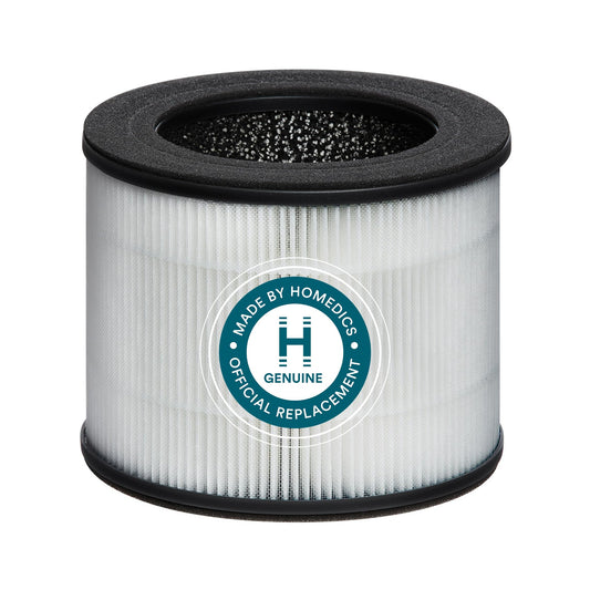 Homedics TotalClean 360-Degree HEPA-Type Air Purifier Filter Replacement, Works with Homedics AP-T10-BK and AP-T10-WT Air Purifiers, Captures Microscopic Airborne Particles