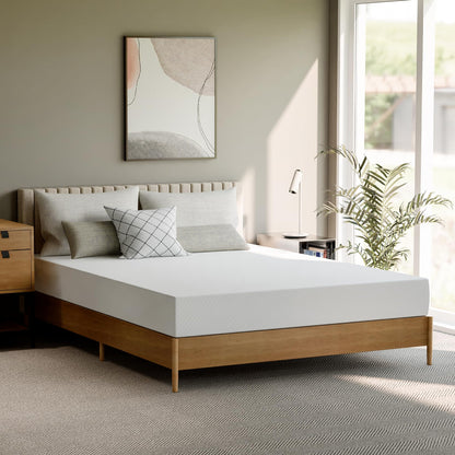 GAESTE 8 Inch Queen Cooling Gel Memory Foam Mattress for Cool Sleep Medium Firm CertiPUR-US Certified Foam, Mattress in a Box Pressure Relief Removable Cover No Fiberglass (Queen, 8 in)