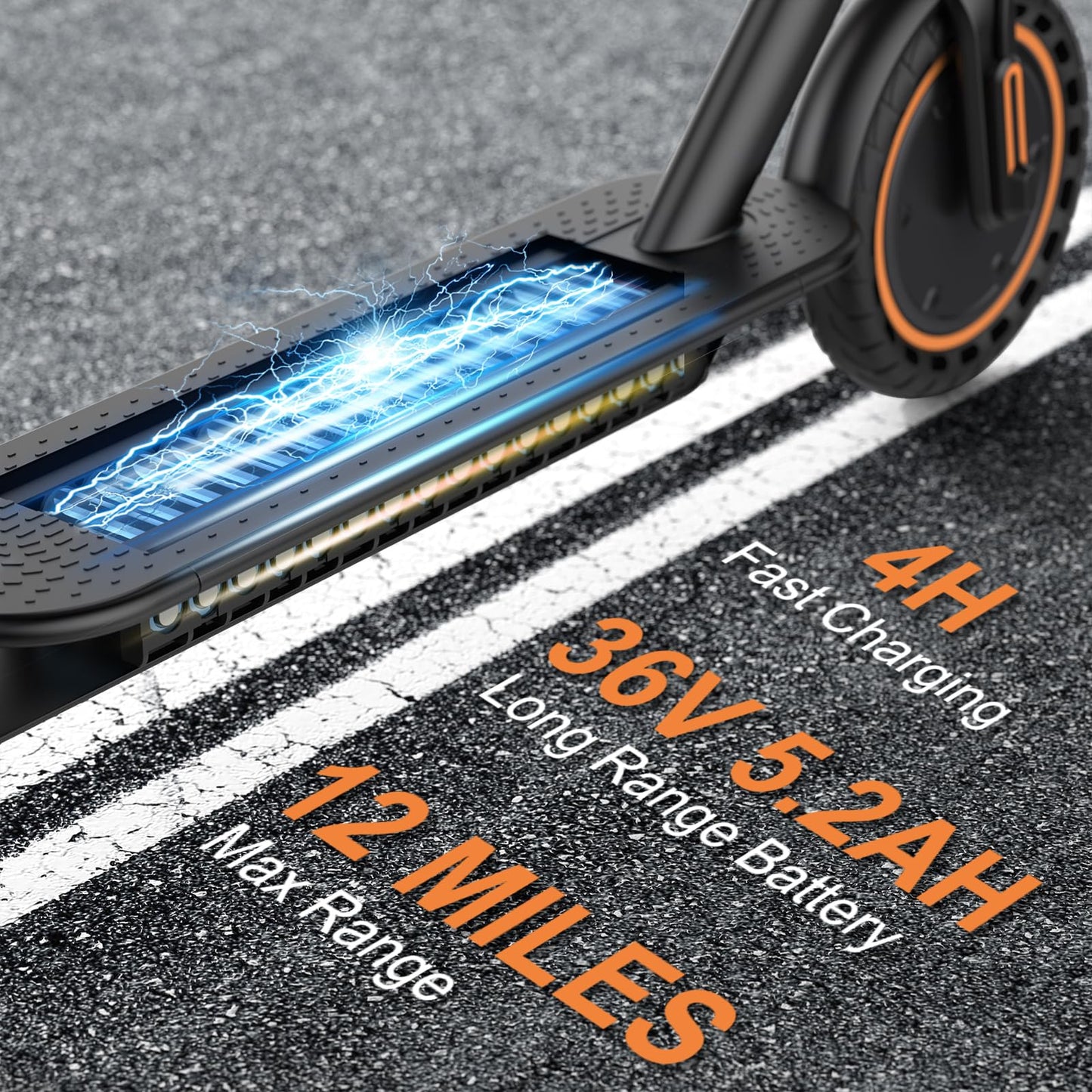 VOLPAM Electric Scooter, Powerful 350W/500W Motor, Max 12/19/28Miles Long Range, Top Speed 16/19/21 MPH, 8.5" /10'' Solid Tires, E Scooter for Adults and Teens (8.5-12Miles-350W)