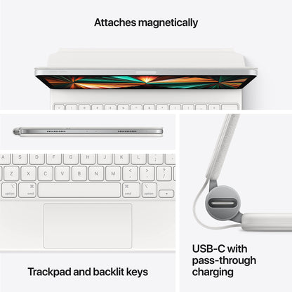 Apple Magic Keyboard for 12.9-inch iPad Pro 3rd Gen, 4th Gen, & 5th Gen - Black (Renewed)