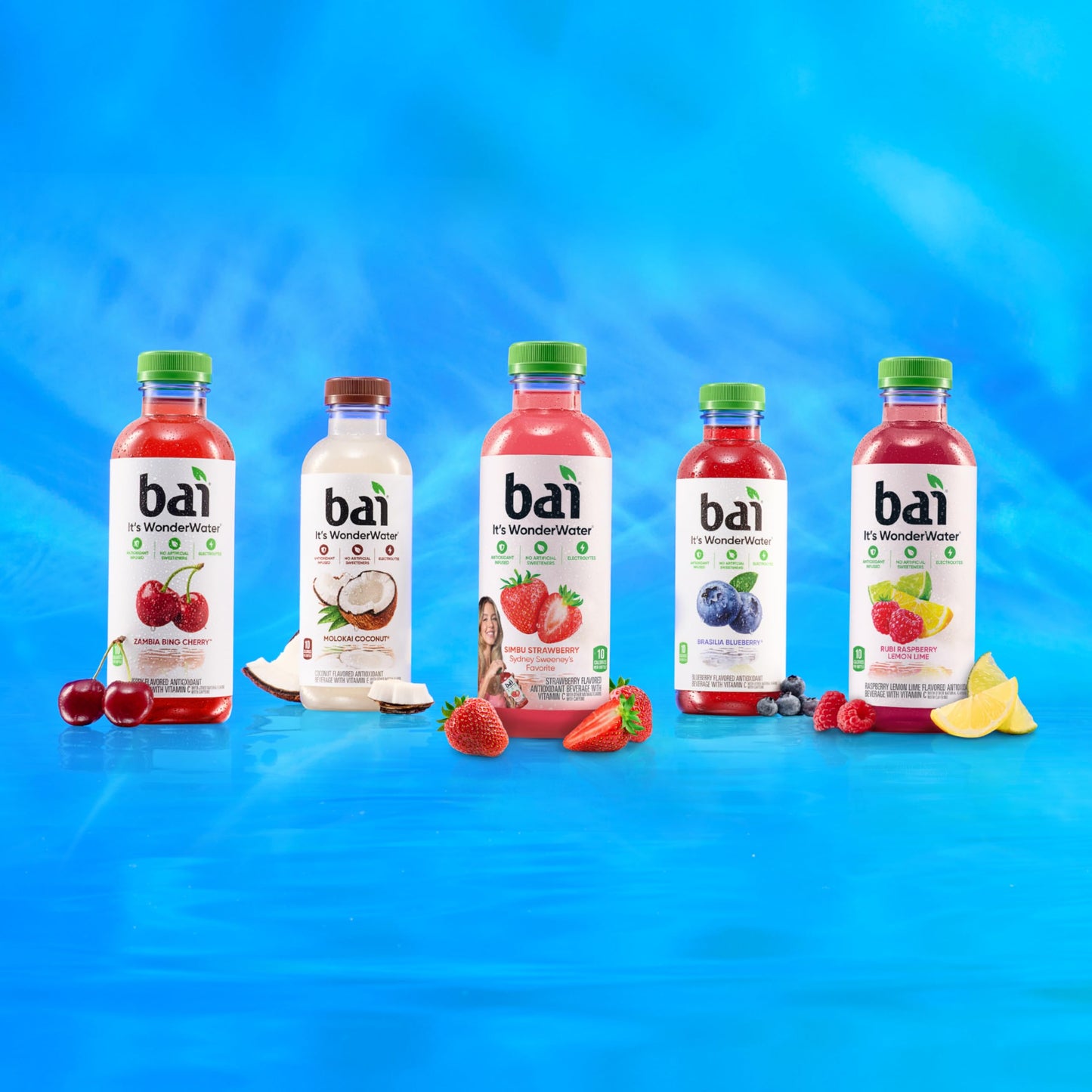 Bai Antioxidant Infused Water Beverage, Raspberry Lemon Lime, with Vitamin C and No Artificial Sweeteners, 18 Fluid Ounce Bottle, 12 Pack