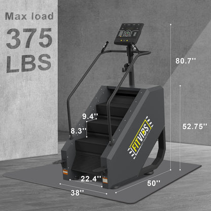 Fitvids Stair Stepper Machine, Continuous Climbing Stair Machine, Commercial Grade Stair Stepping Machine for Cardio and Lower Body Workouts, Max Load 375LBS