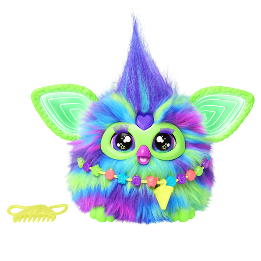 Furby Galaxy Edition, Glow in The Dark, 15 Fashion Accessories, Interactive Plush Toys for 6 Year Old Girls & Boys & Up, Voice Activated Animatronic (Amazon Exclusive)